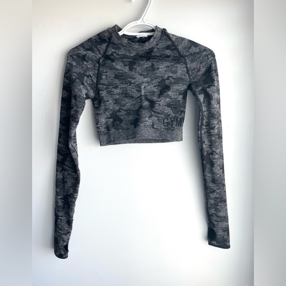 Gymshark Camo Cropped Long-sleeve - Picture 1 of 5